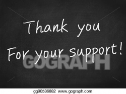 Stock Illustration - Thank you for your support. Clip Art ...