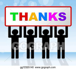 Stock Illustration - Thank you means many thanks and ...