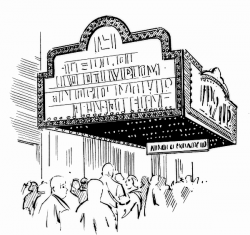 Cinema Building Clipart Black And White | Letters Format