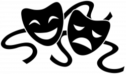 theater_masks_silhouette.png 1.600 ×949 pixels | SILHOUETTES | Pinterest