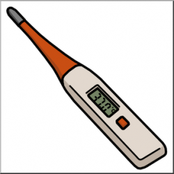 Clip Art: Medicine & Medical Technology: Thermometer: Digital Oral ...