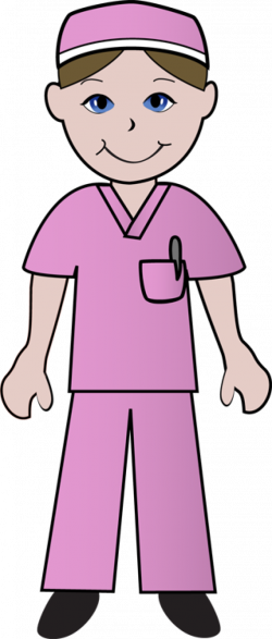 clip art nurses | Clip Art of a nurse wearing pink scrubs ...