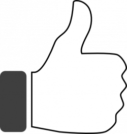 Black And White Thumbs Up Clip Art at Clker.com - vector clip art ...