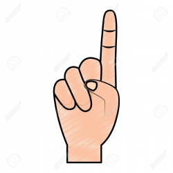 One finger up hand gesture icon image » Clipart Station