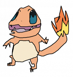charmander drawn with left hand by SlimMagenta on DeviantArt