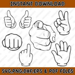 Thumb Up SVG Bundle, Thumb Down SVG, Clipart, Cut Files For Silhouette,  Files for Cricut, Vector, Thumbs Up Svg, Thumbs Down Svg, Png, Decal