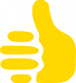 Yellow Thumbs Up Clip Art at Clker.com - vector clip art ...
