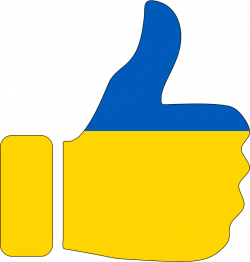 Clipart - Thumbs Up Ukraine With Stroke