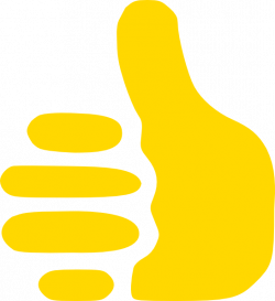 Yellow Thumbs Up Clip Art at Clker.com - vector clip art online ...