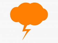 Thunderstorm Clipart Hurricane Storm - Thunder Orange ...