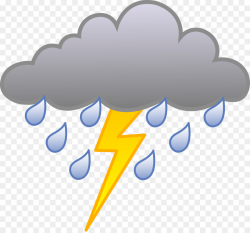 Thunderstorm Rain Clip art - Cloudy Weather Pictures For Kids png ...