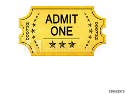 vintage admit one entrance ticket - Buy this stock ...