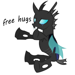 Image - Free hugs changeling by xyotic-d5fyeje.png | My Little Pony ...