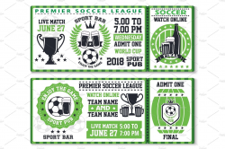 Soccer or football sport game ticket template #bar#ticket ...