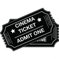 Movie Ticket Cinema Entrance Entertainment Theater Acting Amusement Premier  Fun Event Matinee .SVG .PNG Clipart Vector Cricut Cut Cutting