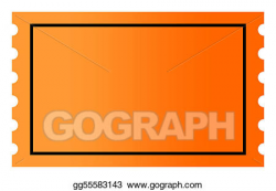 Stock Illustration - Blank orange ticket. Clipart Drawing ...