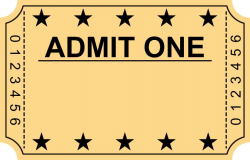 Admit One Ticket Template Unique Entry Ticket Clipart ...