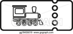 Vector Clipart - The blank train ticket icon. travel symbol ...