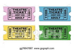Vector Art - Movie tickets. Clipart Drawing gg76647687 - GoGraph