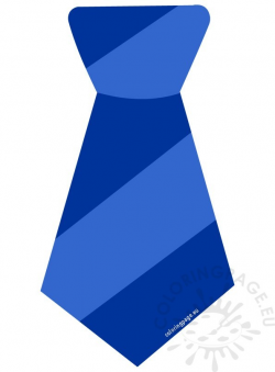 Striped Blue Tie Clipart | Coloring Page