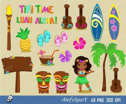 Luau Clipart, Hawaii Clipart, Hula Girl ClipArt , Aloha Clipart ...
