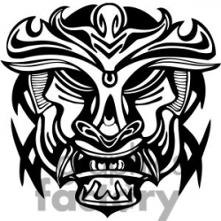 ancient tiki face masks clip art 009 clipart. Royalty-free ...