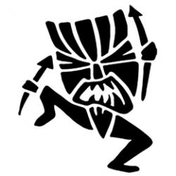 Download tiki warrior clipart Tiki Decal Sticker | Sticker ...
