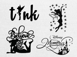 Disney Tinkerbell svg bundle, Tinkerbell clipart, tinkerbell silhouette  svg,png,dxf
