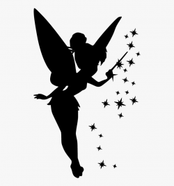 sticker #fairy #tinkerbell #stars #wand #wings #shilouette ...