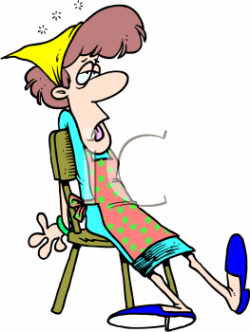 Tired Lady Clipart