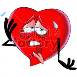 cartoon heart exhausted character clipart. Royalty-free clipart # 407019