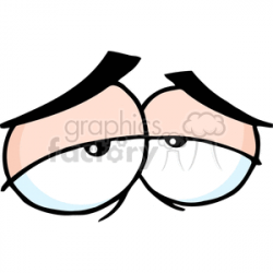 tired cartoon eyes clipart. Royalty-free clipart # 383536