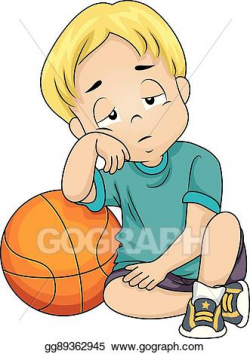 Vector Illustration - Kid boy basketball tired. Stock Clip ...