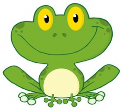 Free Frog Clip Art Image: Cute Green Cartoon Frog with Big ...