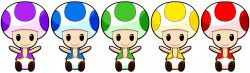 Mario Toads Dolls .:ALL COLORS:. by nekonxra on DeviantArt