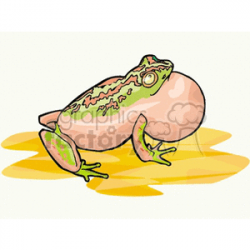 Large frog croaking clipart. Royalty-free clipart # 129833