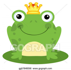 Vector Stock - Happy frog prince. Clipart Illustration ...