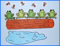 5 Little Speckled Frogs Felt / Flannel Board Set