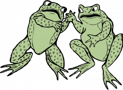 Clipart - two frogs