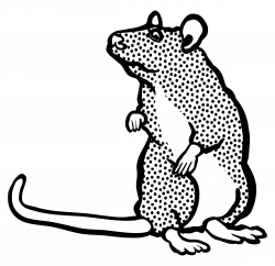 Clipart - mouse two - lineart