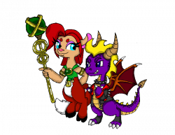 Wizard Elora and Gang Leader Spyro by Toadskippers on DeviantArt