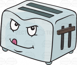 Naughty Look On Pop Up Toaster While Licking Lips Emoji #bad ...