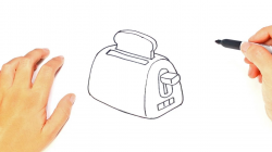 How to draw a Toaster Step by Step | Toaster Drawing Lesson