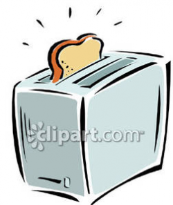 One Slice of Toast In a Toaster Clipart Image Royalty Free ...