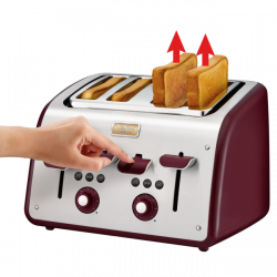 Buy TEFAL Maison TT7705UK 4-Slice Toaster - Stainless Steel ...