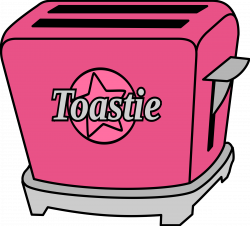 Clipart - Cherry chrome 1950s style toaster