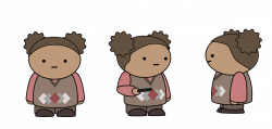 Clipart - Comic character wearing a sweater vest
