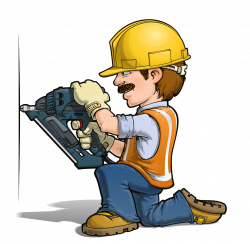 Cartoon Handyman Stock illustration Illustration - Power brick ...