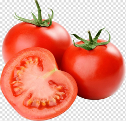 Two tomato fruits and one slice tomato fruit, Cherry tomato ...