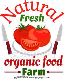 Vector Art - Tomato vegetable organic farm food emblem ...